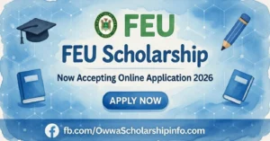 FEU students studying on campus under the scholarship and financial aid programs
