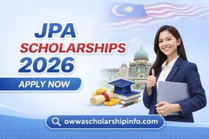 JPA Scholarships 2026 featured thumbnail showing Malaysian government scholarship program with student and apply now banner