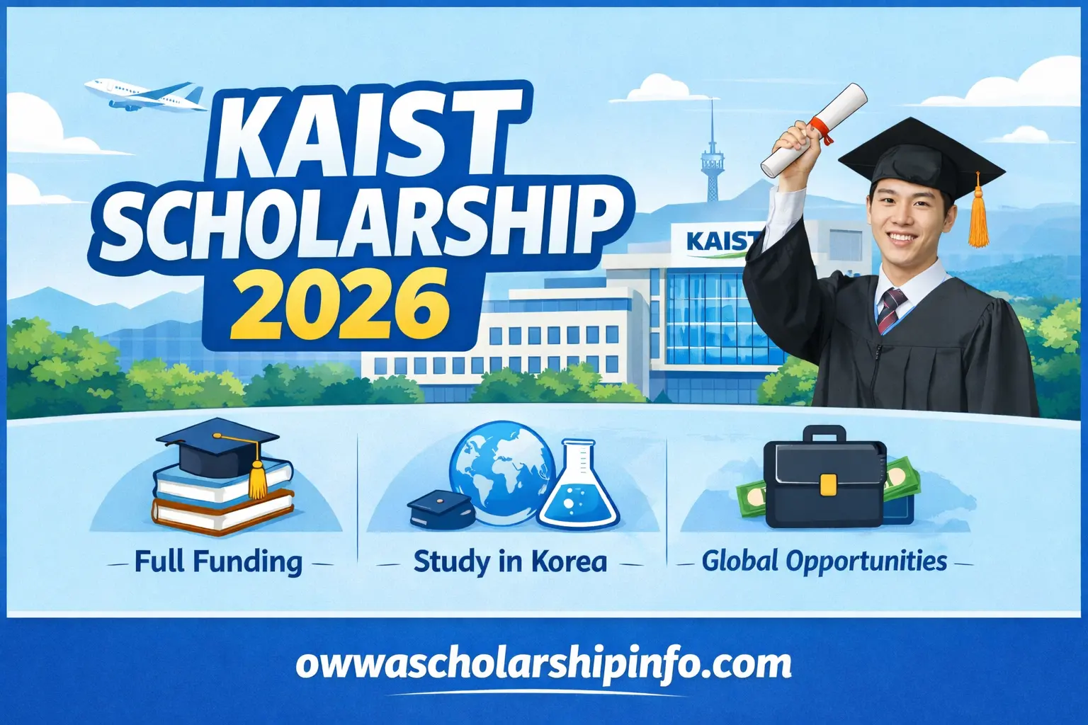 KAIST Scholarship 2026 fully funding, study in Korea benefits, and global opportunities for international students applying to KAIST.